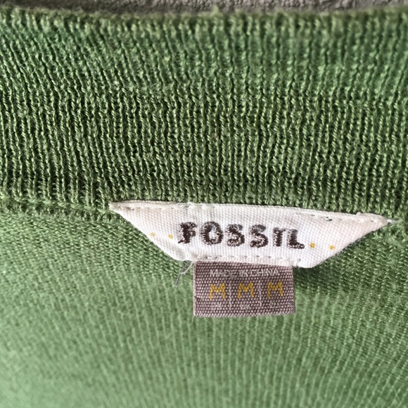 Fossil Medium Green Button-up Cardigan Flawed - Picture 2 of 5